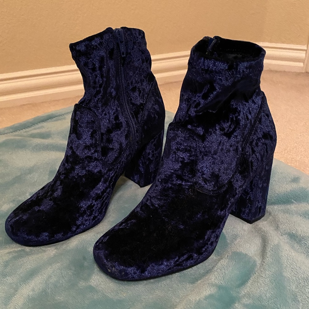 Crushed Velvet Booties